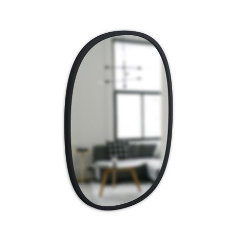 Ogledalo HUB ovalno 45x60 cm crno